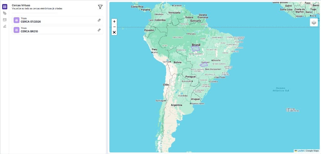 Cercas virtuais no Tracker